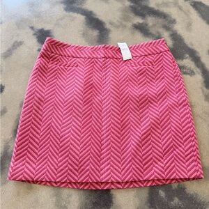 NWT Loft Size 8 Pink Chevron Women's Skirt | Spring | Summer